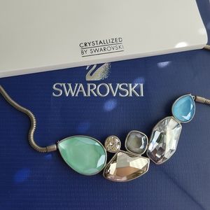 AUTHENTIC Swarovski Crystallized Collar Statement Necklace NWT